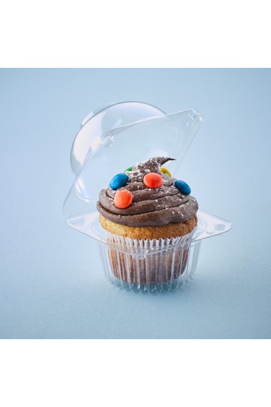 Envase plástico para 1 cupcake